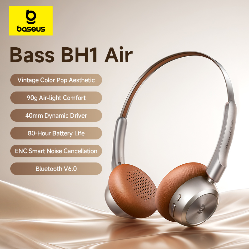 Anc Wireless Over Ear Headphones - Baseus BH1 エアワイヤレスヘッドホン Bluetooth 6.0 ENCノイズキャンセリング