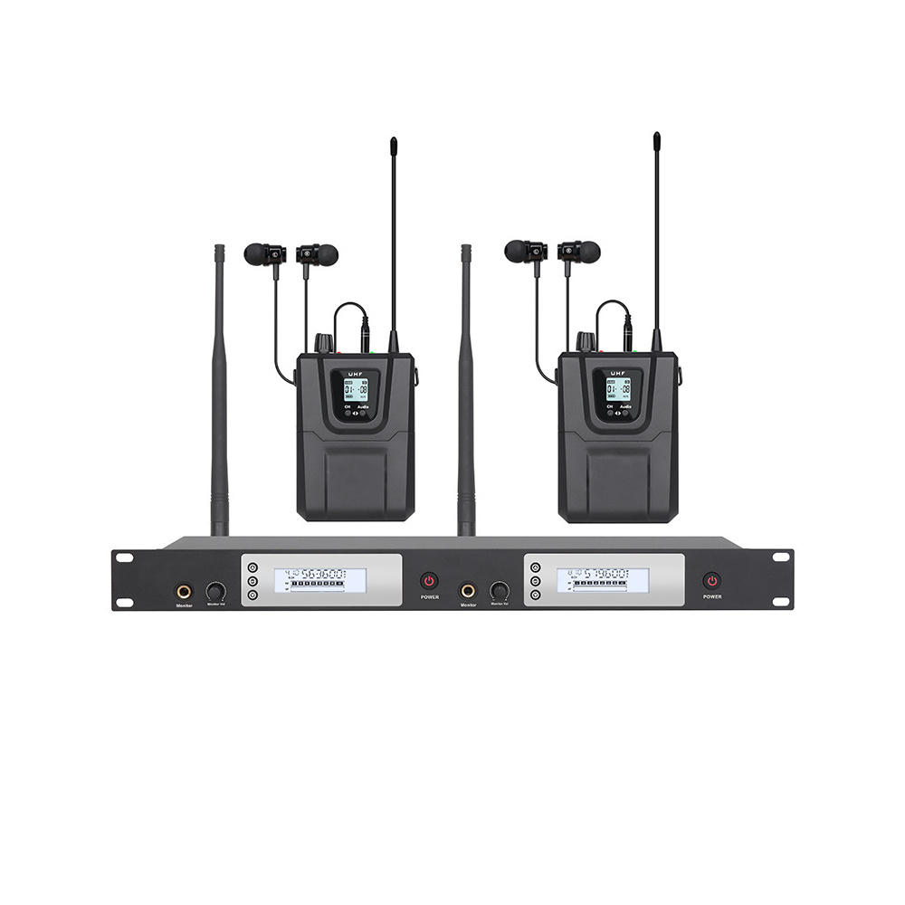 In Ear Monitors For Singers - SKARIDIS SR2080 デュアルチャンネルモノラルワイヤレスインイヤーモニターシステム（歌手およびステージパフォーマー向け）