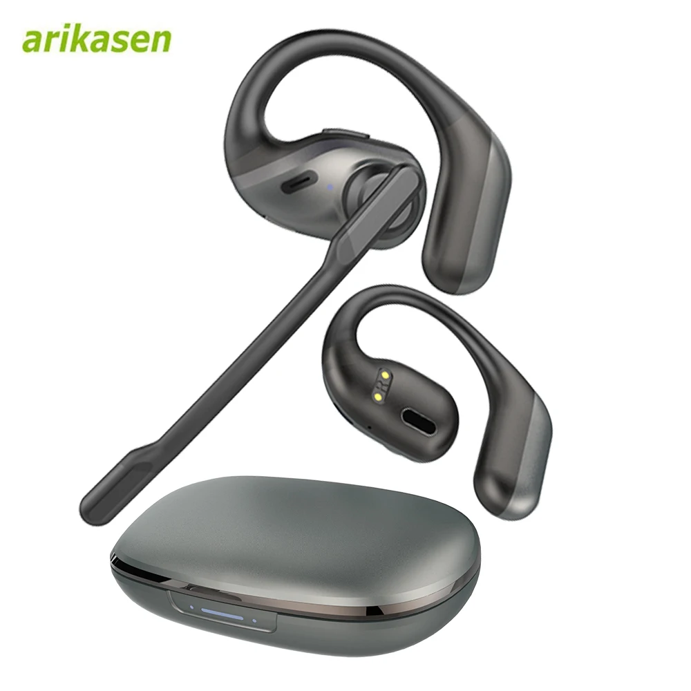 Type C Wired Earphones With Mic - Bluetoothヘッドセット、マイク付きワイヤレスヘッドセット、ノイズキャンセリングマイク付きワイヤレスBluetoothイヤホン（仕事用、携帯電話用）