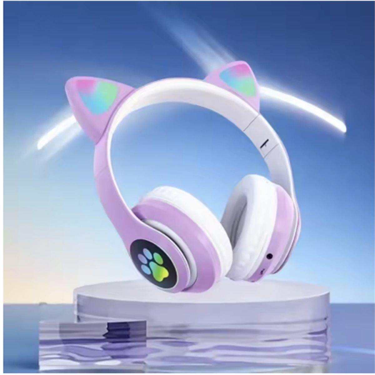 DT[セット]D1585：LEDライト付き、ワイヤレス接続対 - Cat Ear Bluetooth Headset Led のレビューと価格