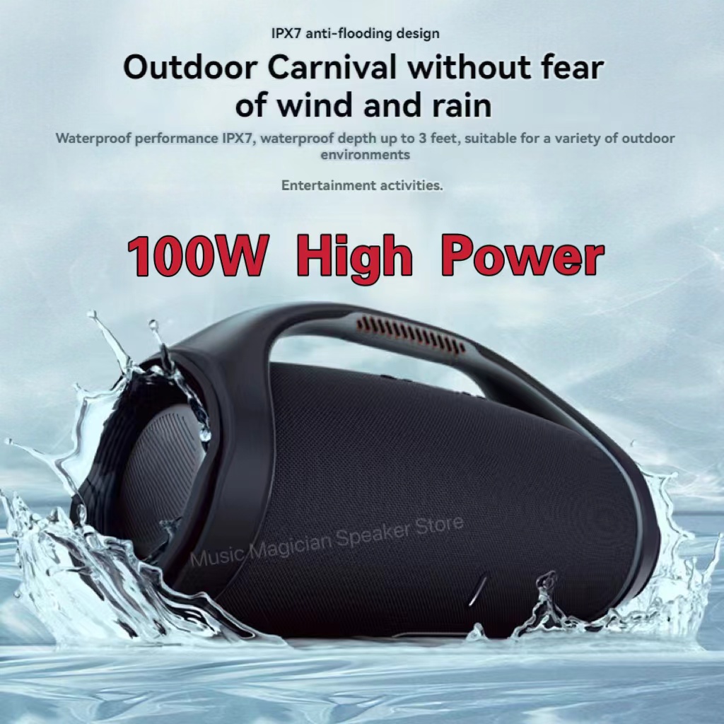 ポータブルブームボックス3：ワイヤレスBluetoothスピ - Portable Bluetooth Speaker Waterproof Ipx7 のレビューと価格